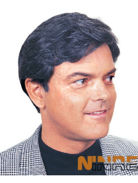 toupee homme synthétique courte droite en ligne