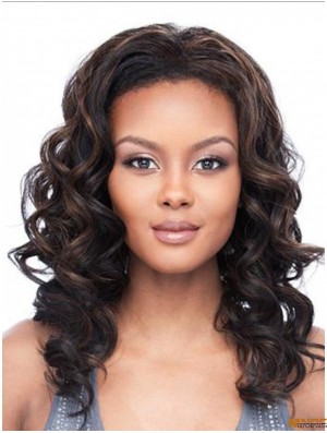Cheveux Brésiliens Remy Ondulés Brun Longueur Épaule Flexibilité 3/4 Perruques