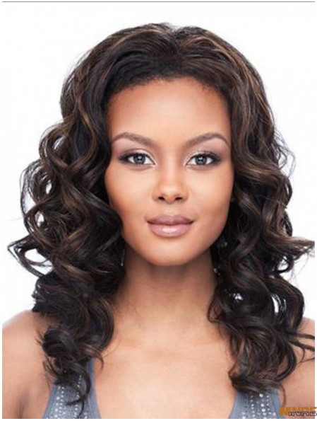 Cheveux Brésiliens Remy Ondulés Brun Longueur Épaule Flexibilité 3/4 Perruques