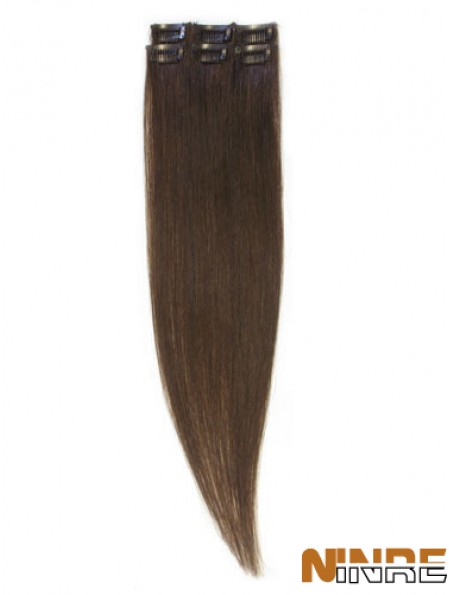 Pince à cheveux remy droite brune populaire dans les extensions de cheveux