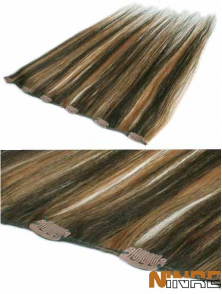 Agrafe droite de cheveux de Remy de Brown de mode dans des prolongements de cheveux