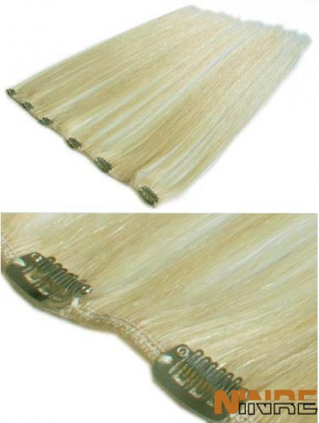 Pince à cheveux blonde remy droite conçue dans les extensions de cheveux