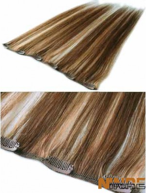 Bonne agrafe droite de cheveux de Remy de Brown dans des prolongements de cheveux