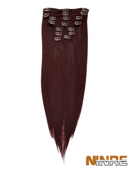 Pince à cheveux remy droite rouge à la mode dans les extensions de cheveux