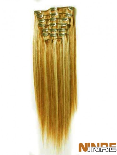 Pince à cheveux blonde remy droite durable dans les extensions de cheveux