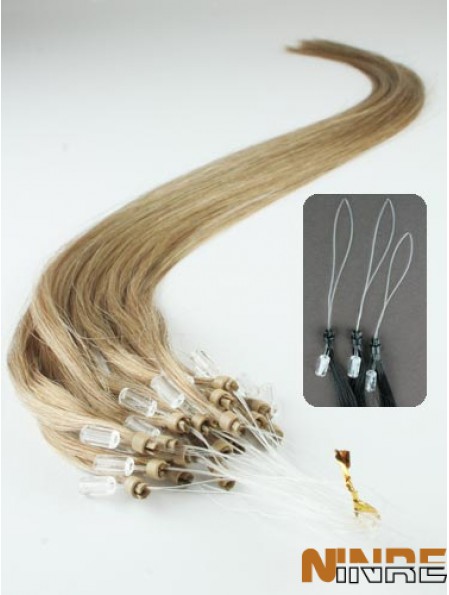 Bonnes extensions de cheveux d'anneau de boucle micro blonde droite