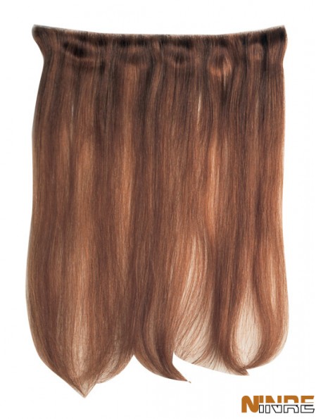 Extensions de trame confortables Auburn de cheveux humains Remy droits