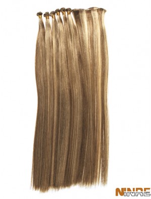 Extensions de trame à la mode blondes droites remy cheveux humains