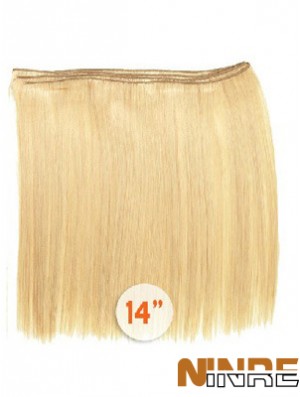 Extensions de trame de style blond de cheveux humains Remy droits