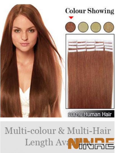 Ruban de cheveux humains Remy idéal droit Auburn dans les extensions de cheveux