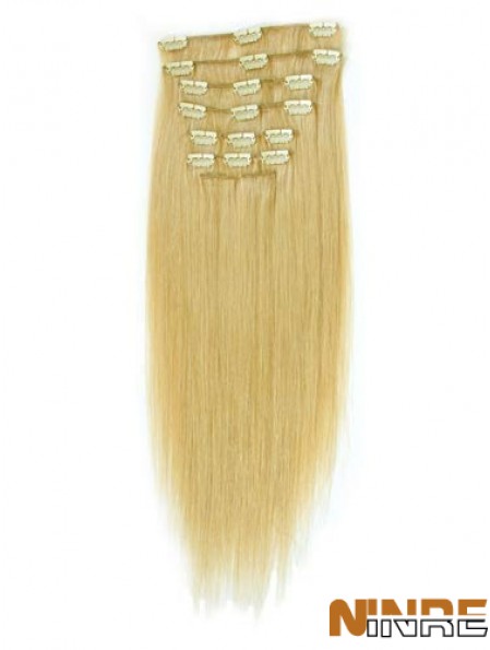 Pince à cheveux remy blonde droite appropriée dans les extensions de cheveux