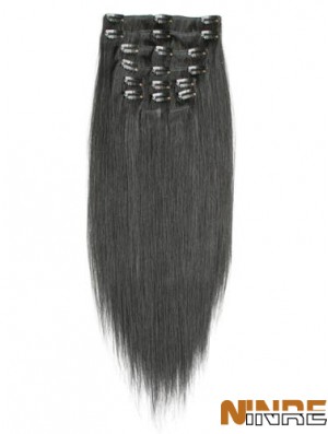 Pince à cheveux remy droite noire incroyable dans les extensions de cheveux