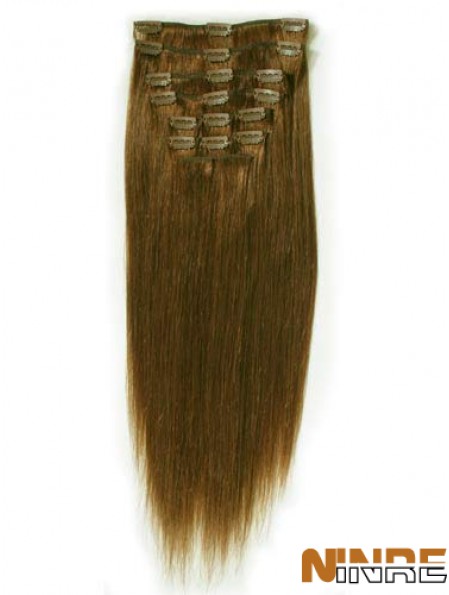 Pince à cheveux remy droite brune idéale dans les extensions de cheveux
