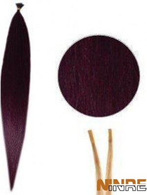 Red Straight Stick / I Tip Hair Extensions