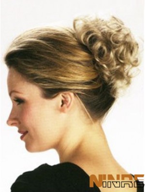 Style Blonde Clip synthétique bouclé en postiches