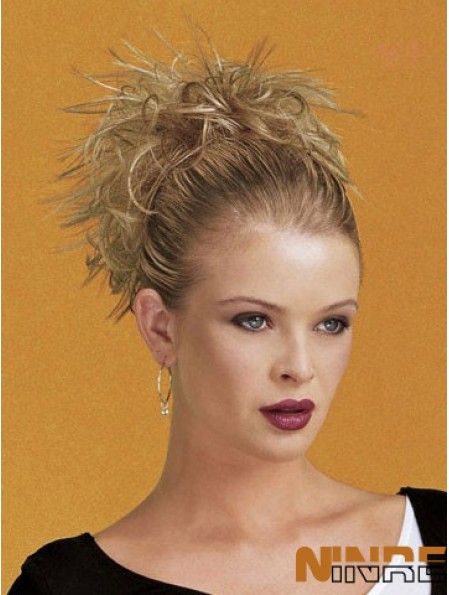 Clip sur les postiches Longueur courte Couleur blonde Style droit