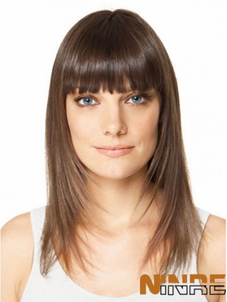 Clip en postiches pour cheveux courts couleur brune Style droit