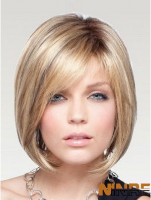 Bob perruques remy humain menton blonde couleur