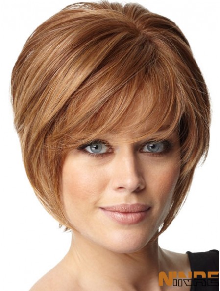 Coiffures Courtes Remy Bobs Humains Coupe Auburn