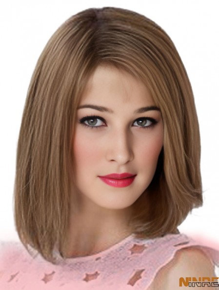 12 pouces d'épaule longueur nouveau brun remy perruques de cheveux humains bob