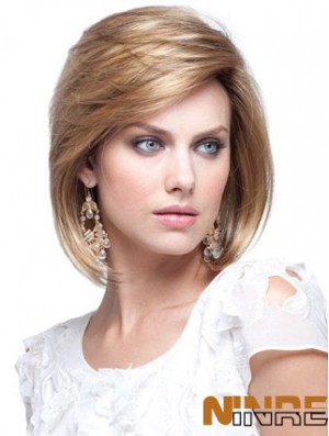 Cheveux humains Bob Perruques Longueur Chin Sans Capot Couleur Blonde Bobs Cut