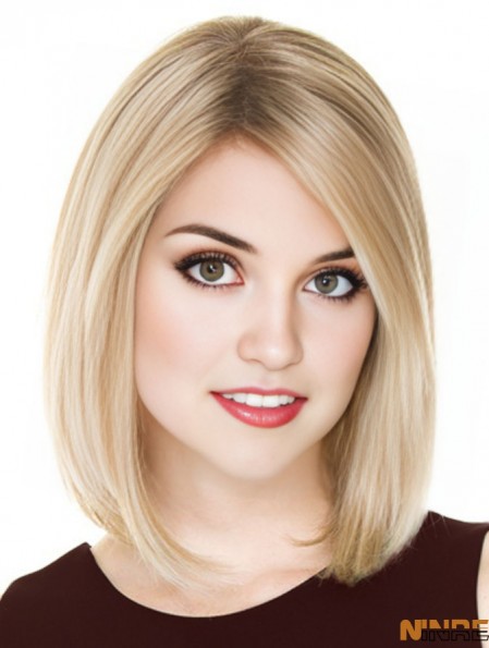 Bob coupe perruques femmes 100% attaché à la main couleur blonde longueur d'épaule
