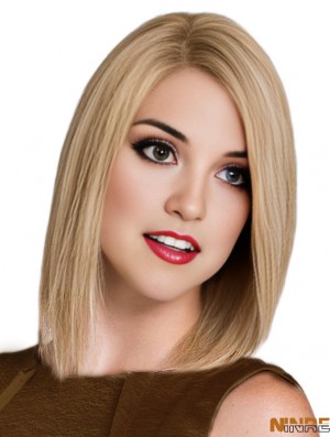 Long Bob Perruques Remy Humain 100% Noué À La Main Épaule Longueur