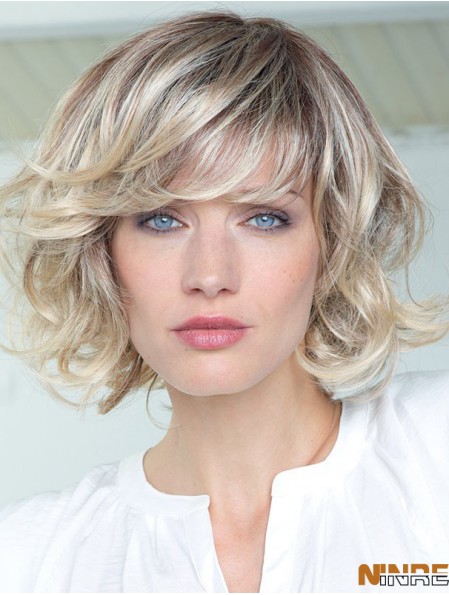 Perruques bouclées de cheveux humains mono couleur