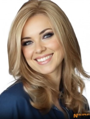 Perruques de cheveux humains Remy blondes longues