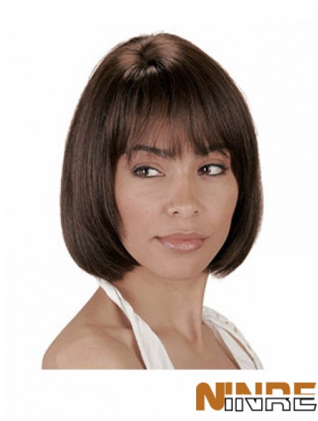 Bobs de cheveux humains Bobs coupe la longueur de menton de style droit