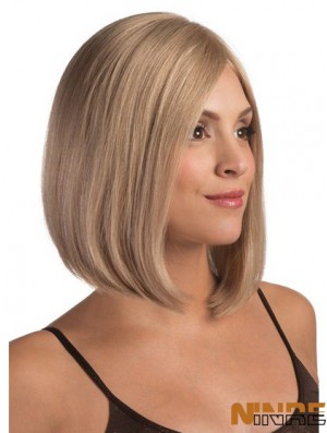 cheveux humains perruques longueur droite blonde