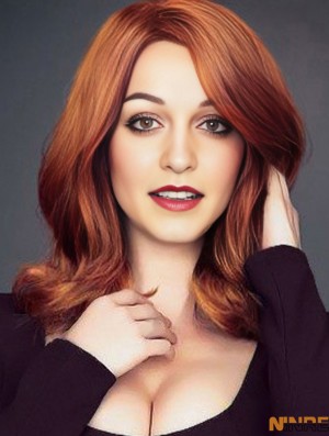 Perruques de cheveux humains  UK Cropped Color Shoulder Length Wavy Style