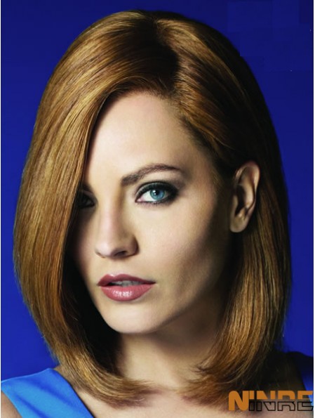 Bobs menton longueur blonde droite droite abordable petite perruques