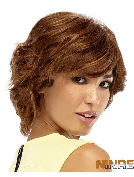 100% perruques de monofilament de vrais cheveux humains blonds ondulés attachés à la main