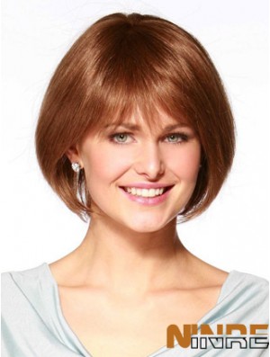 Perruques Bob en ligne monofilament droite Auburn en ligne