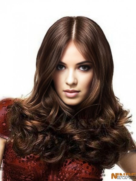 Long Auburn Wavy 100% cheveux humains attachés à la main monofilament Nicki Minaj perruque UK