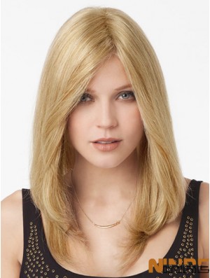 Blonde longue grande droite sans frange perruques en dentelle