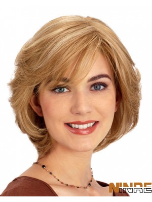 Perruques de cheveux humains blondes de 10 pouces