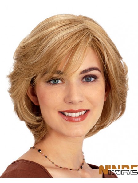 Perruques de cheveux humains blondes de 10 pouces