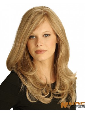 Avec Bangs Long Blonde Wavy New Petite Perruques