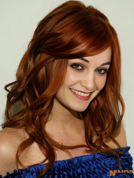 Avant de lacet ondulé sans frange Longueur d'épaule 18 pouces Perruques naturelles de cheveux humains Lydia Hearst