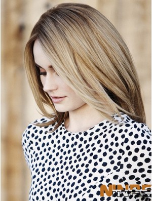 Bobs épaule longueur blonde droite 14 pouces haut perruques de cheveux humains