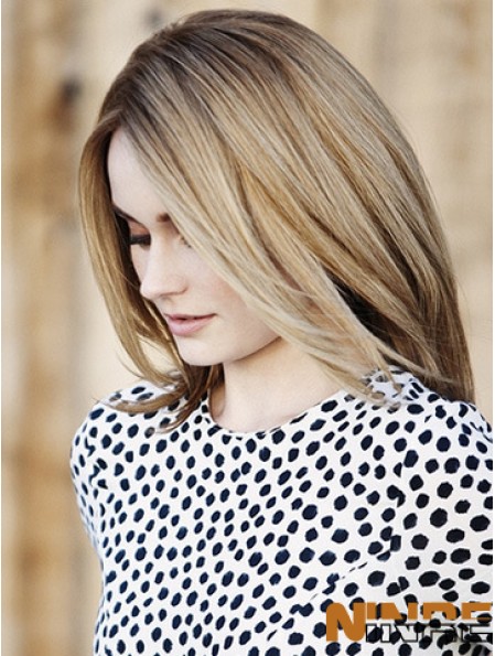 Bobs épaule longueur blonde droite 14 pouces haut perruques de cheveux humains