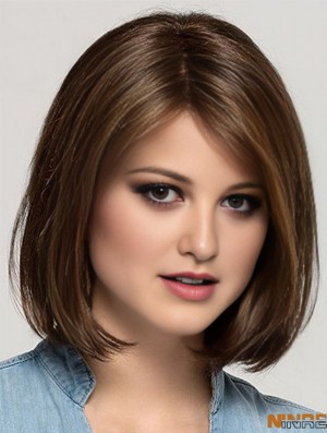Perruque Remy Mono Cheveux Bruns 11 pouces