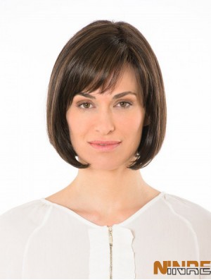 Perruques cheveux humains avant de lacet droites 10 pouces