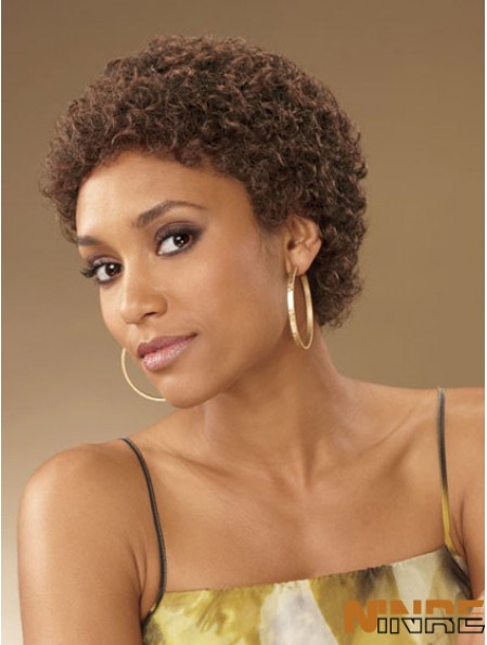 Cheveux synthétique perruques africains bouclés style