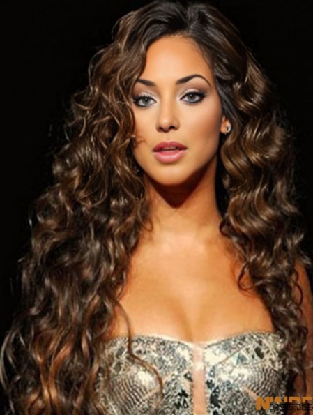 Cheveux brésiliens capless bouclés longs Auburn  Curli Remi