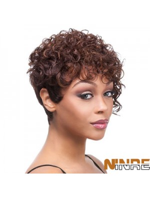 Perruques afro-américaines à la mode bouclées en couches courtes