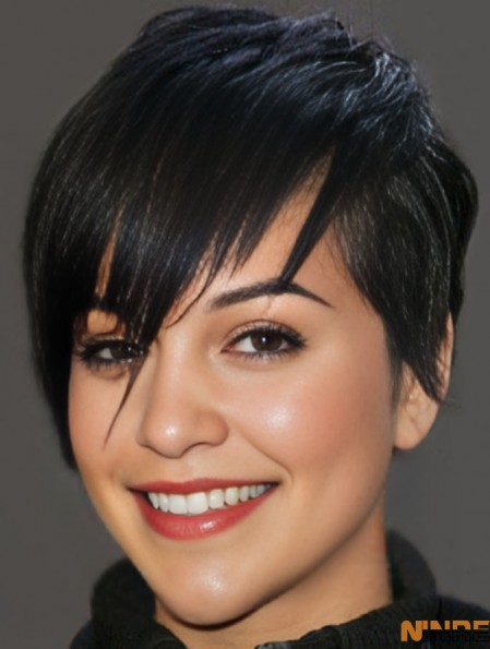  perruques à vendre avec capless couleur noire longueur coupée Boycuts