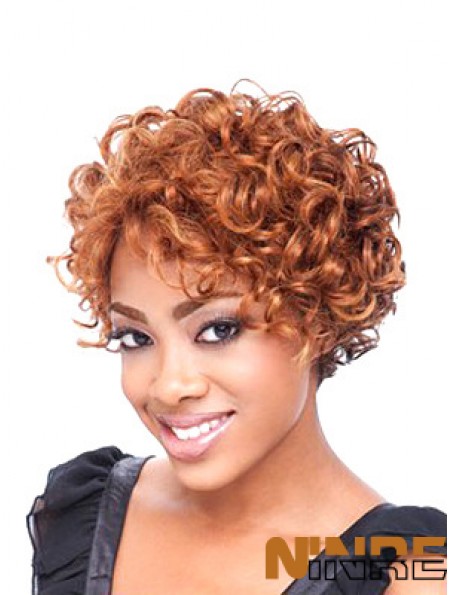 Perruque africaine courte bouclée Style bouclé Longueur d'épaule Boycuts Full Lace